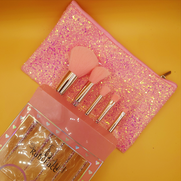 Ruby Face Makeup Brush Set (Healing Heart Edition)