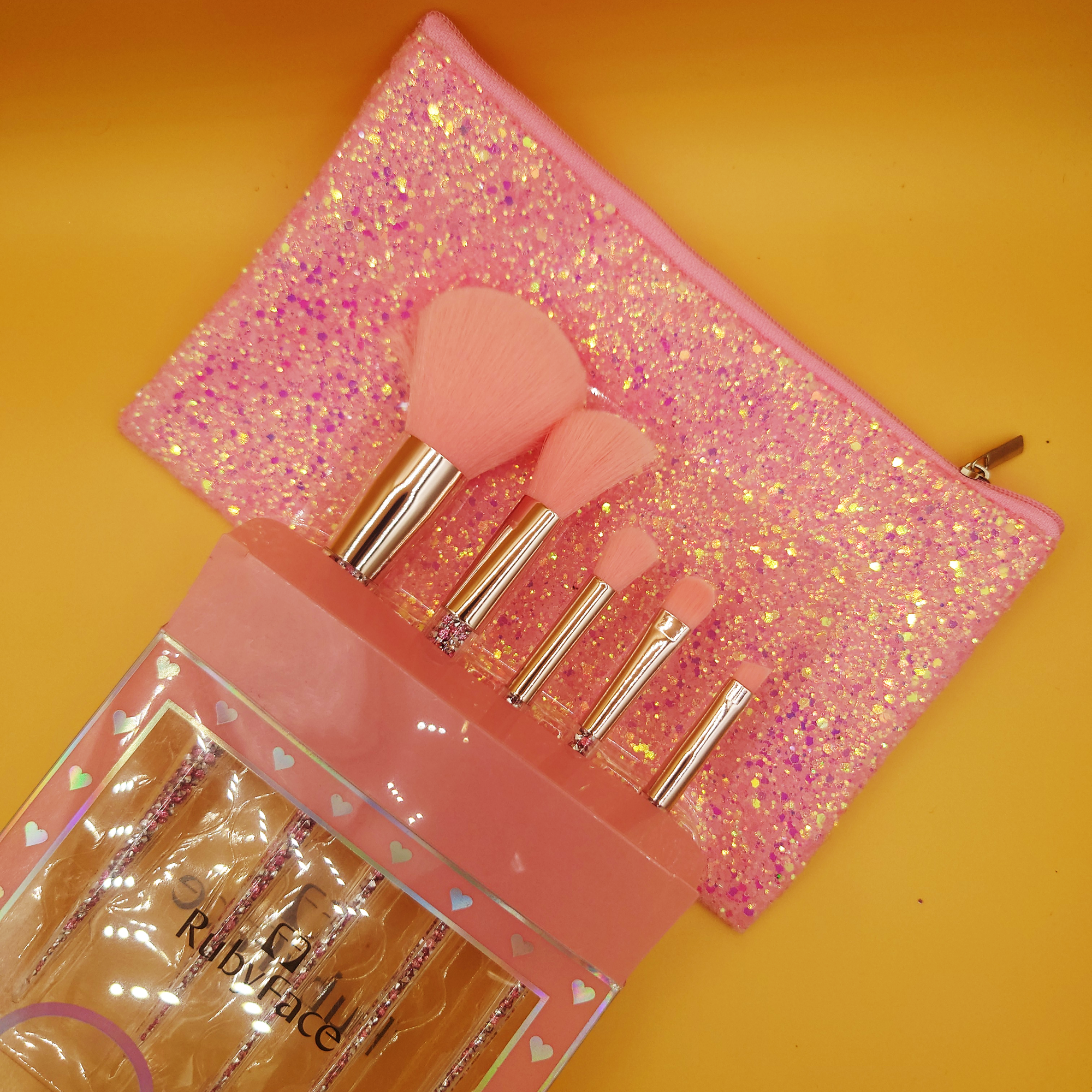 Ruby Face Makeup Brush Set (Healing Heart Edition)