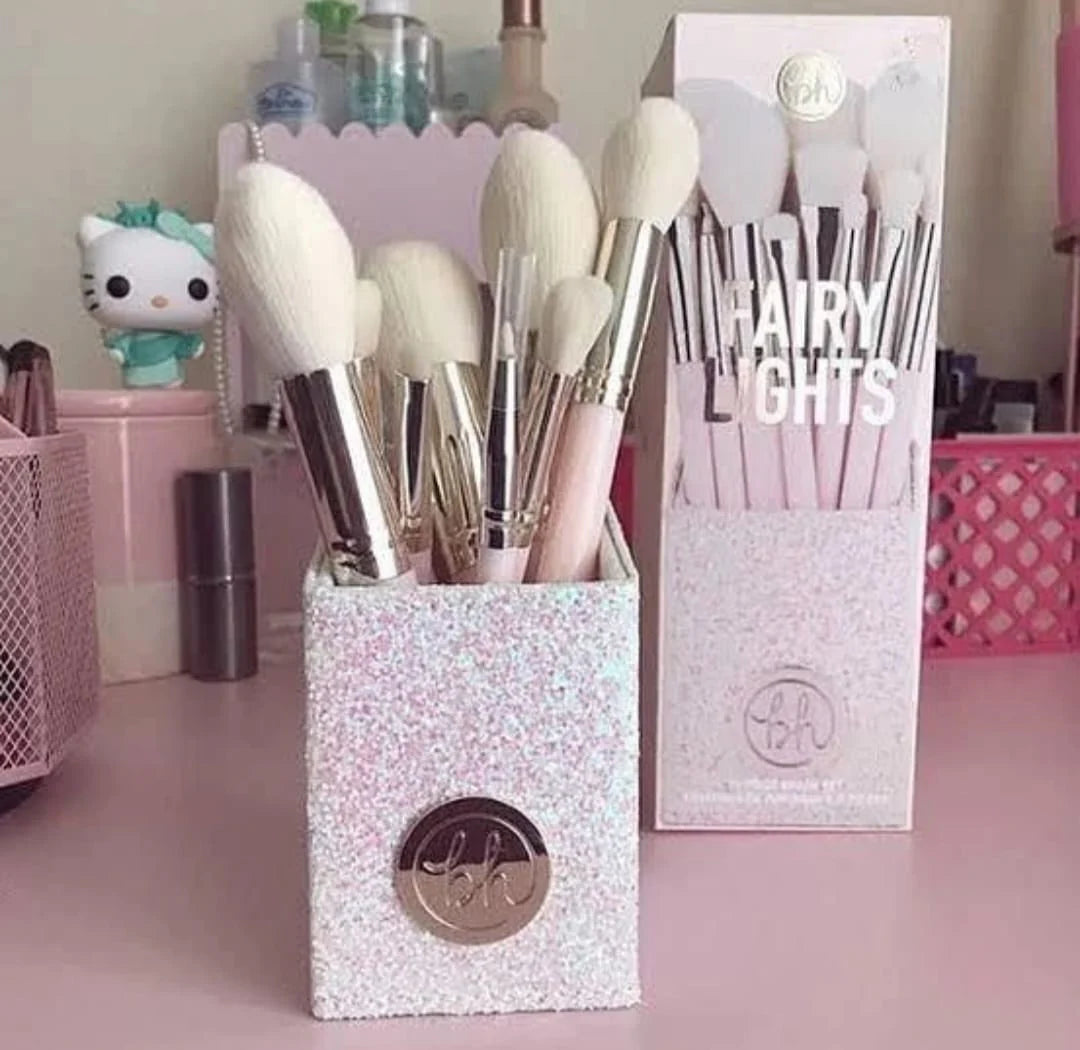Fairy Lights Makeup Brush Set with Holder
