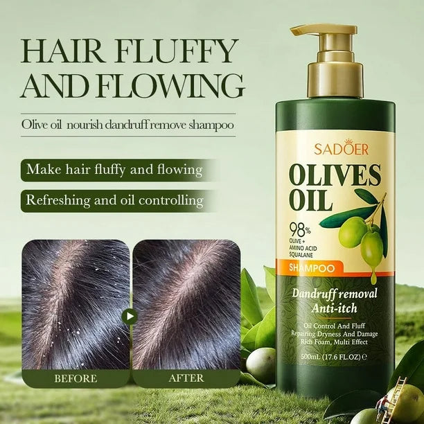 Sadoer Original Olive Oil  Anti Dandruff Shampoo  500ml-femnest.shop