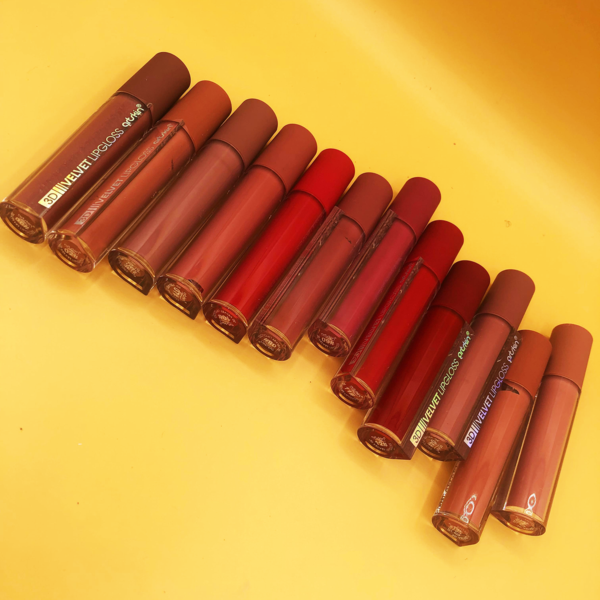 Artskin Velvet Lisglosses Set Of 12 Nude Colors