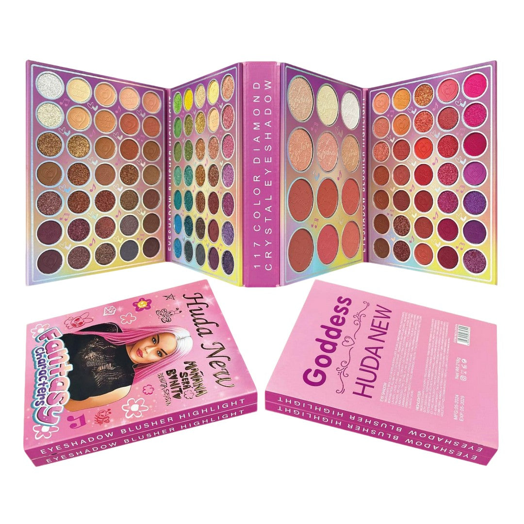 GODESS HUDA New Book EyeShadow Palette 117 Colors