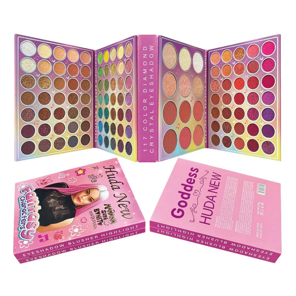 GODESS HUDA New Book EyeShadow Palette 117 Colors