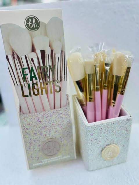 Fairy Lights Makeup Brush Set with Holder