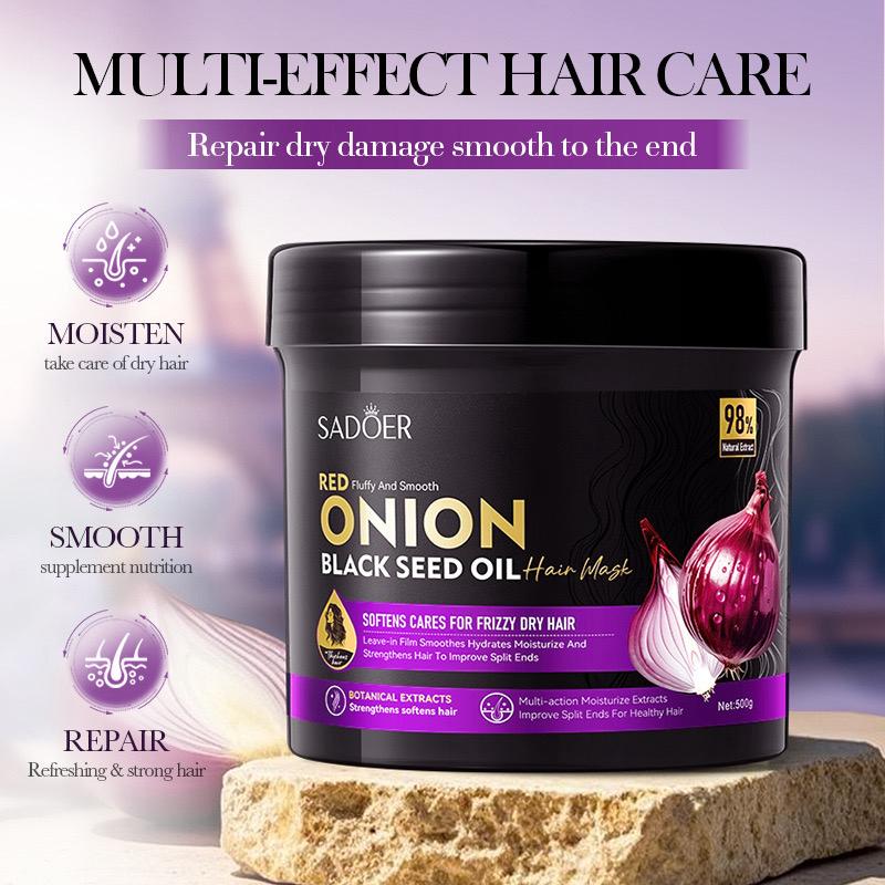 SADOER Red Onion Black Seed Oil Hair Mask