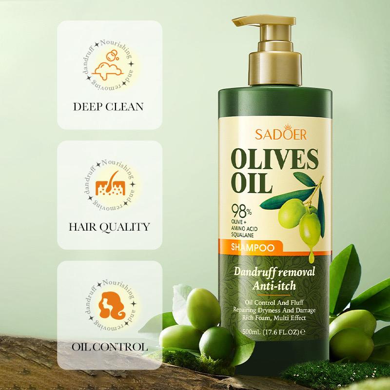 Sadoer Original Olive Oil  Anti Dandruff Shampoo  500ml-femnest.shop
