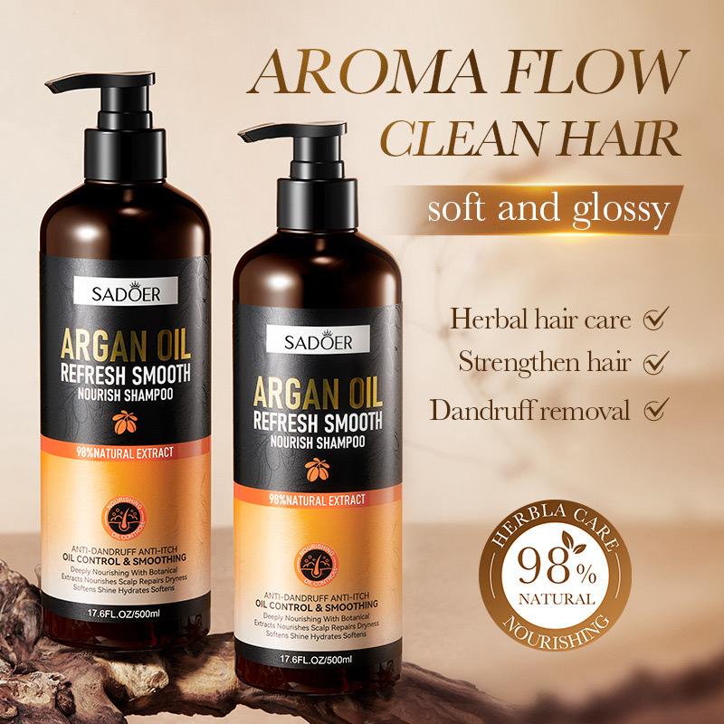 Sadoer Argan Oil Anti Dandruff Anti Itch Hair Shampoo 500ml 98% Argan Extract