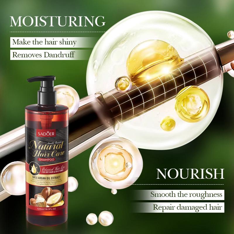 SADOER Shea Buter and Argan Oil Smooth Nourishing Shampoo (Moisturizing) 520ml