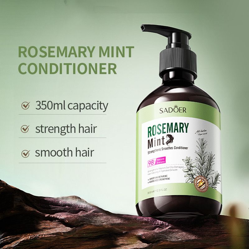 SADOER Rosemary Shampoo Natural Moisturizing Hair Cleaning Anti-Dandruff Mint Rosemary Nourishing Haire Care