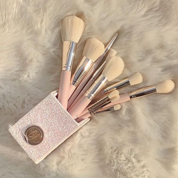 Fairy Lights Makeup Brush Set with Holder